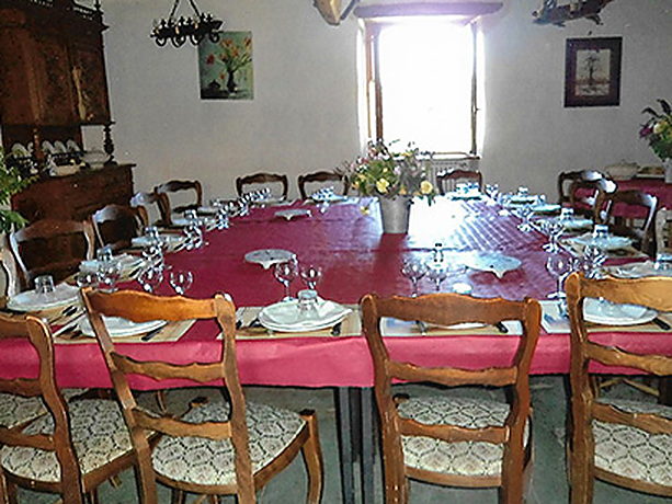 Repas de groupe à l’auberge